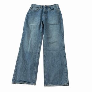Denim Forum Jeans Womens 28 Blue Joni High‎ Rise Loose Light Wash Button Fly